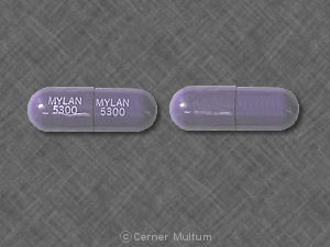 MYLAN 5300 MYLAN 5300 Pill Purple Capsule/Oblong - Pill Identifier